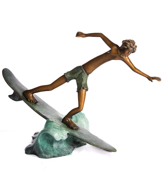 Bronze Sculpture "Surfer Guy" by Marty Goldstein