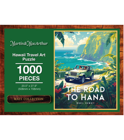 "The Road to Hana" Hawaii Travel Art Jigsaw Puzzle