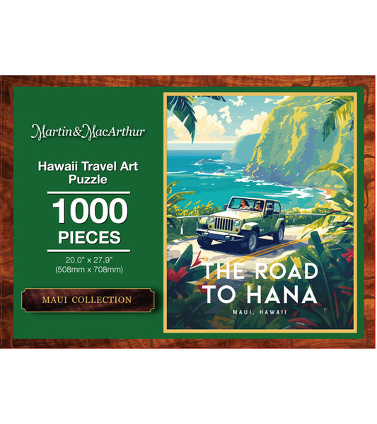 "The Road to Hana" Hawaii Travel Art Jigsaw Puzzle