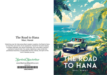Greeting Card "The Road to Hana, Maui" Hawaii Travel Art