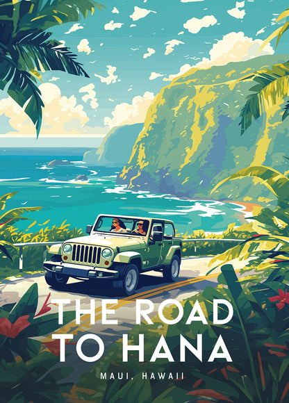 "The Road to Hana" Hawaii Travel Art Jigsaw Puzzle