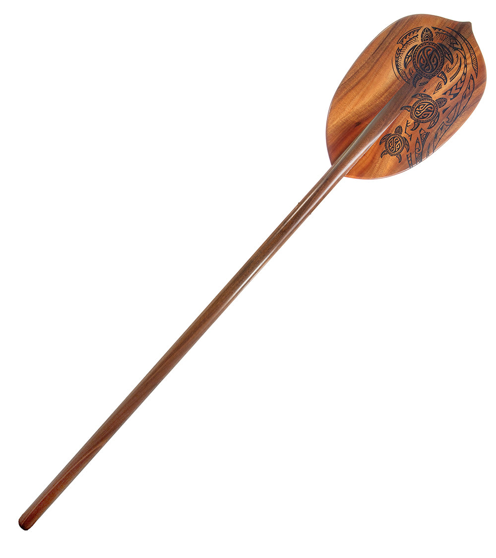 5' Koa Paddle with Walnut Neck - Tribal Honu – Martin & MacArthur