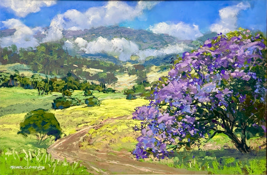 マイケル・クレメンツ作 オリジナルパステル画「Upcountry Splendor」 18x12