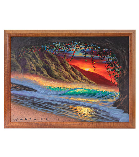 Original Painting: Acrylic: Cave Sunset Napali by Walfrido Garcia