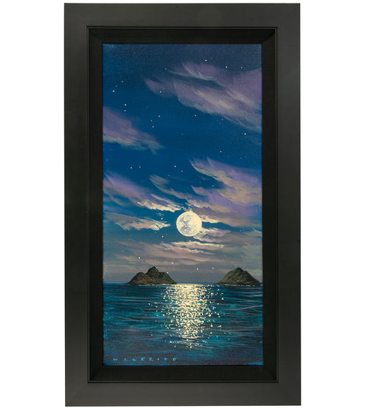 Original Painting "Moonrise Mokulua" by Walfrido Garcia