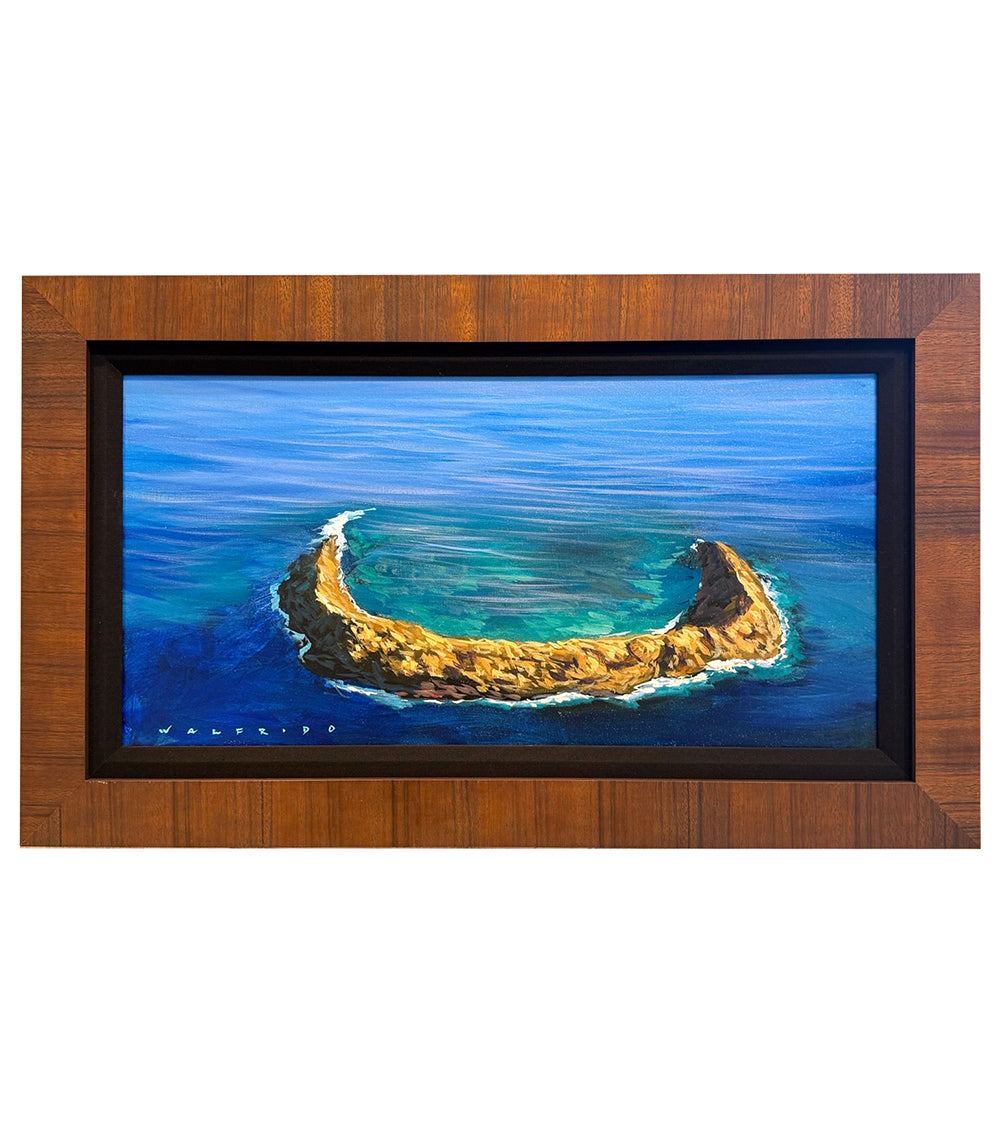オリジナル絵画：アクリル：ウォルフリド・ガルシア作「満月の海景」