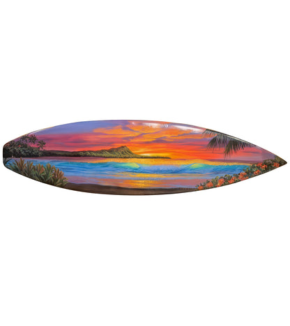 Pintura original: Acrílico: Paisaje marino de luna llena de Walfrido García