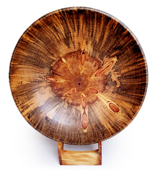 Cook Pine Platter with Stand by Wayne Omura