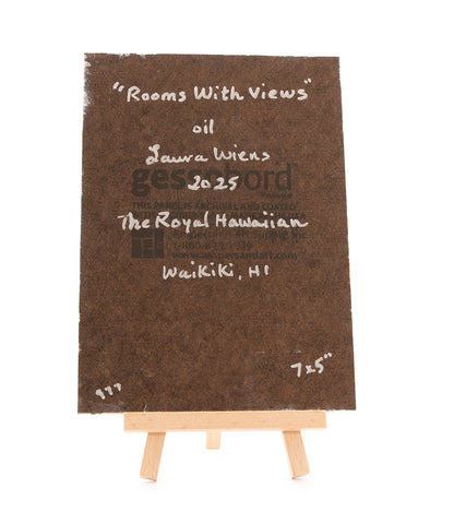 Original Oil Painting "Rooms with Views 977" with Table-top Easel by Laura Wiens