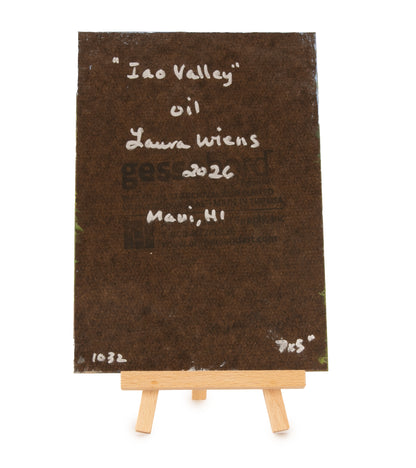 Original Oil Painting "Iao Valley 1032" with Table-top Easel by Laura Wiens