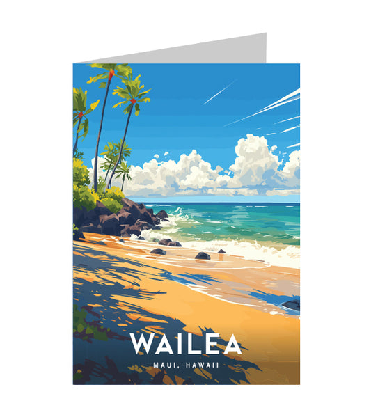 Greeting Card "Wailea, Maui" Hawaii Travel Art