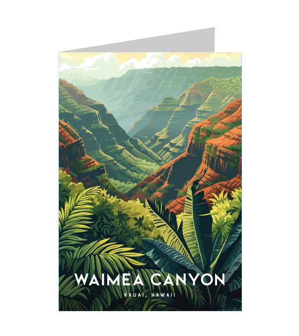 Greeting Card "Waimea Canyon, Kauai" Hawaii Travel Art