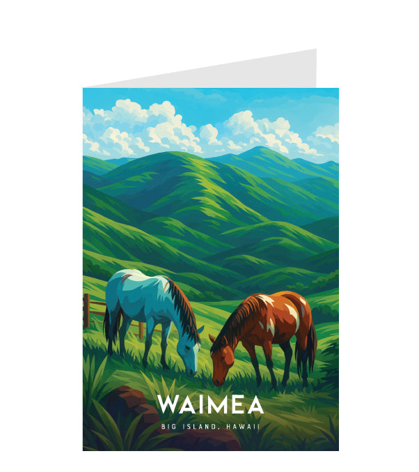 Greeting Card "Waimea, Big Island" Hawaii Travel Art