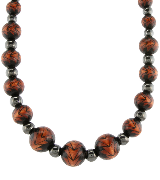 Pyrography Necklace - Large Beads
