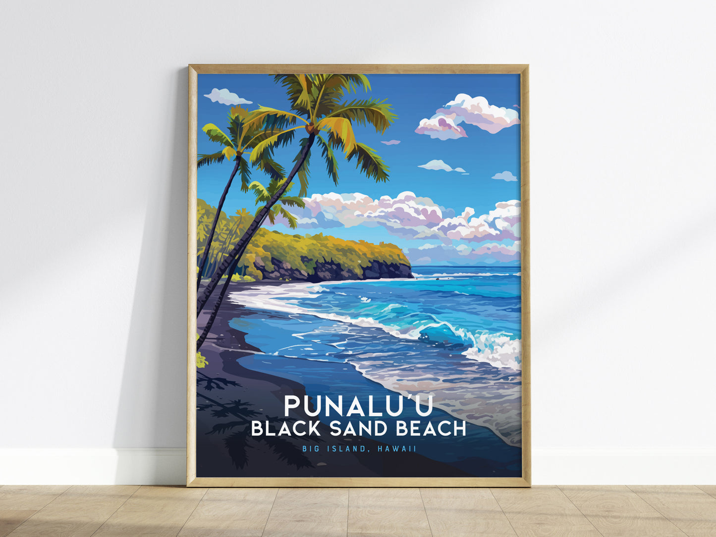 プナルウ ビーチ、ハワイ島