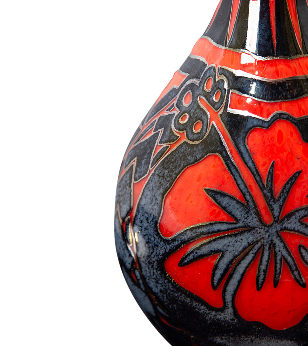 ガラス「ハイビスカス/フィッシュフック」グラール花瓶