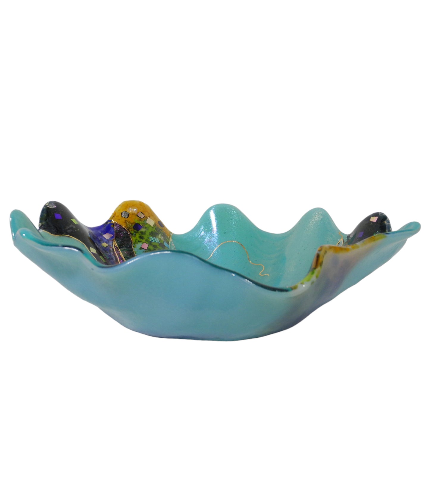 Large Shell Bowl - Turquoise