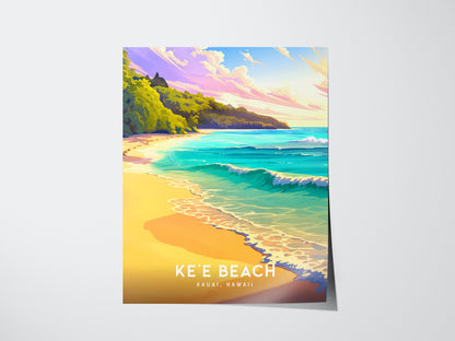 ハワイ、カウアイ島、ケエビーチ