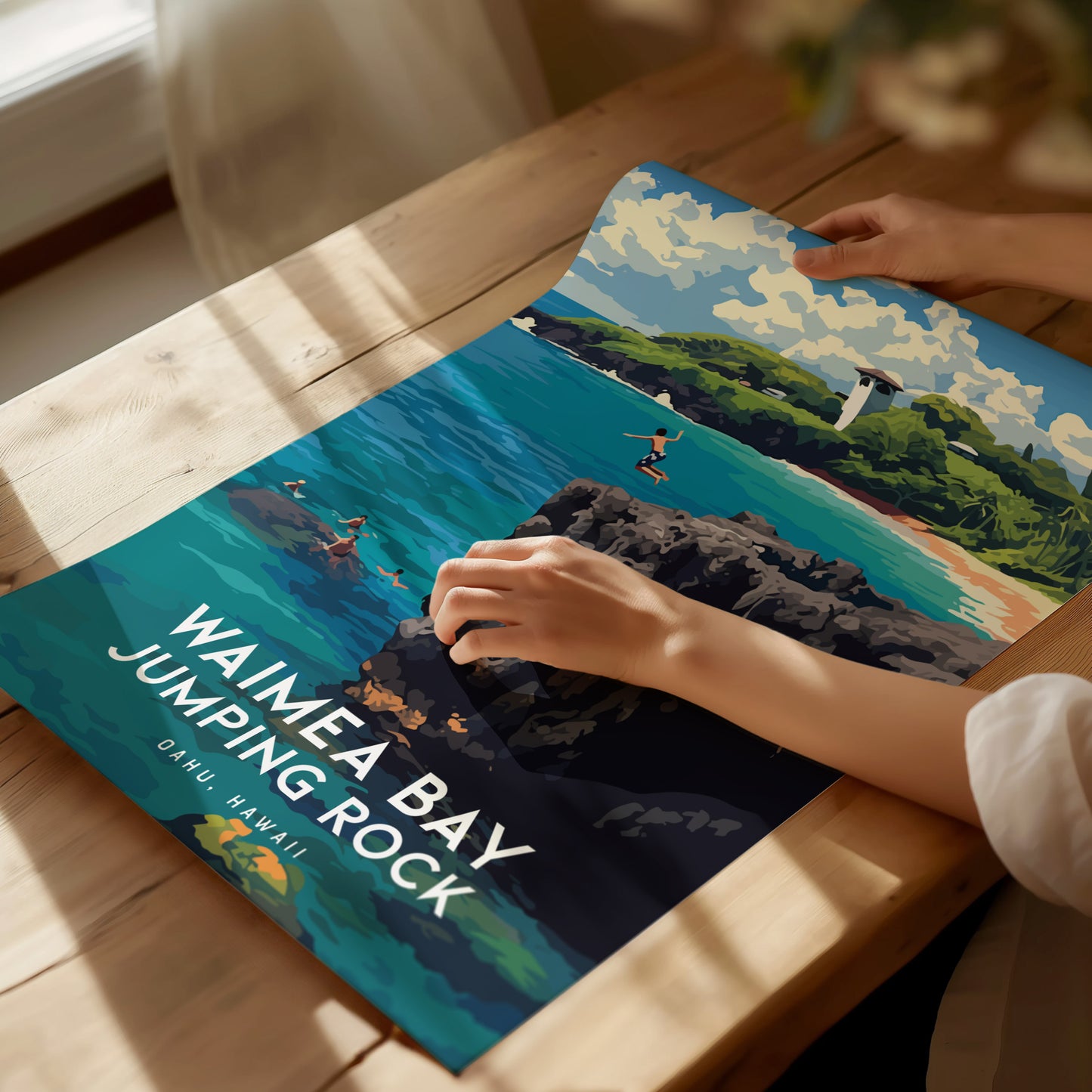 Waimea Bay Jumping Rock, Oahu, Hawaii