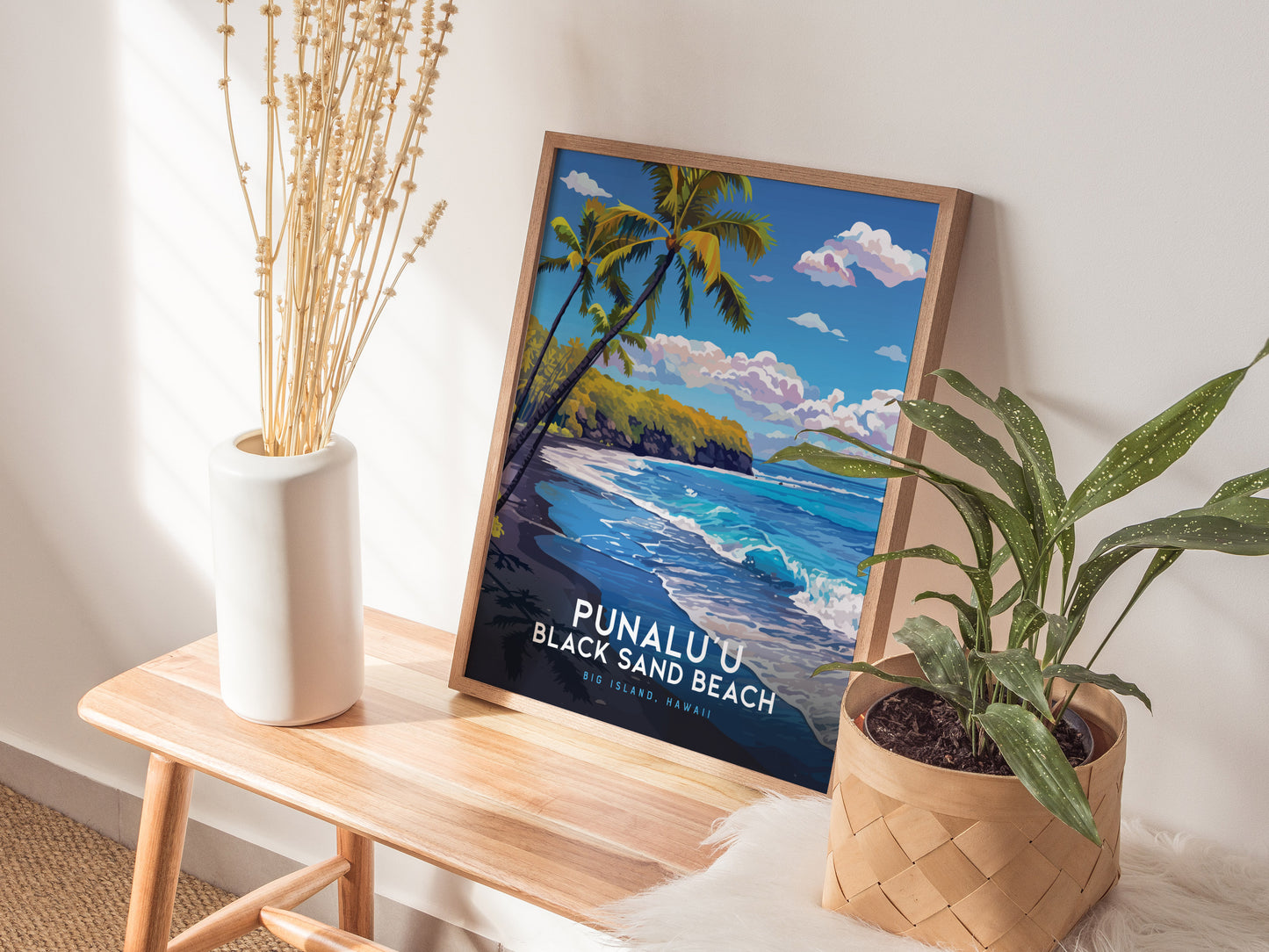 プナルウ ビーチ、ハワイ島