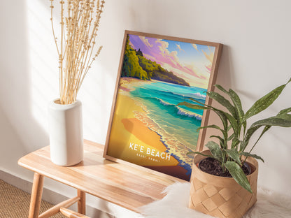 ハワイ、カウアイ島、ケエビーチ