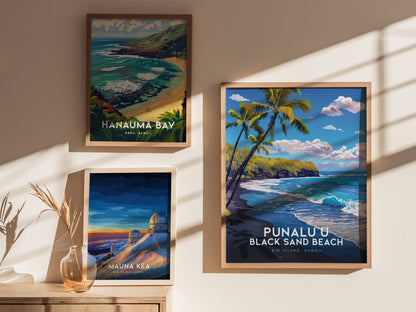 プナルウ ビーチ、ハワイ島