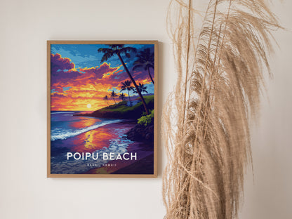 ハワイ、カウアイ島、ポイプビーチ