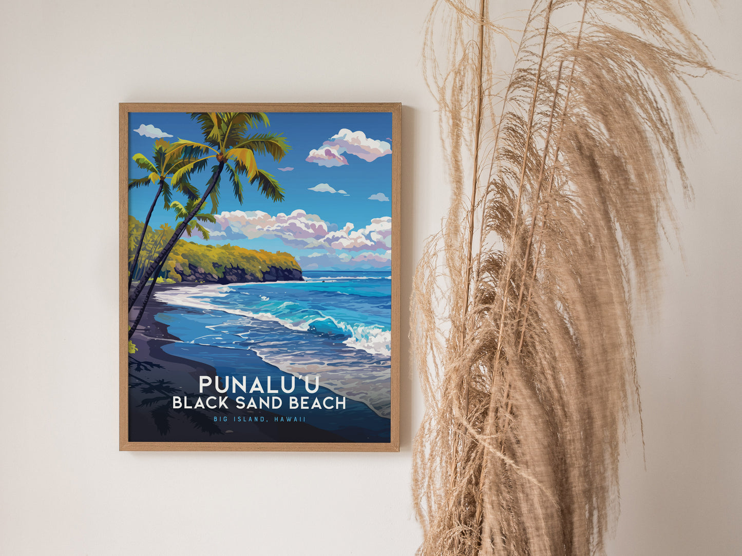 プナルウ ビーチ、ハワイ島