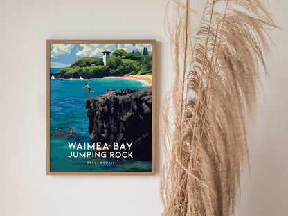Waimea Bay Jumping Rock, Oahu, Hawaii