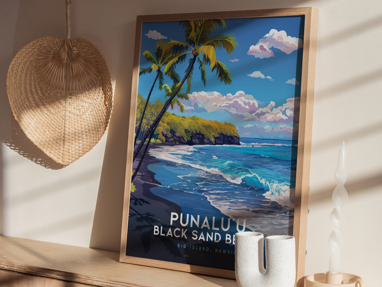 プナルウ ビーチ、ハワイ島