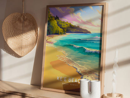 ハワイ、カウアイ島、ケエビーチ