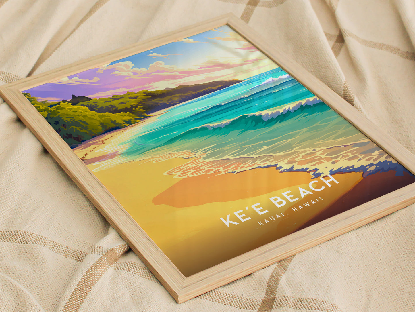 ハワイ、カウアイ島、ケエビーチ