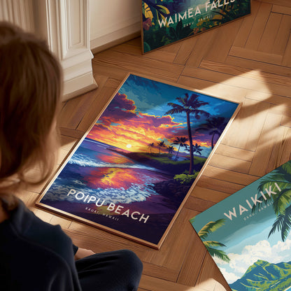 ハワイ、カウアイ島、ポイプビーチ