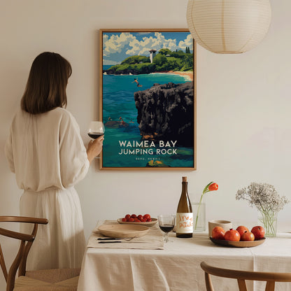 Waimea Bay Jumping Rock, Oahu, Hawaii