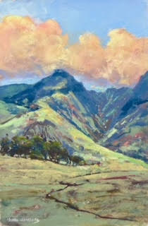 Original Pastel Painting "West Maui Mountains" by Michael Clements 12x18