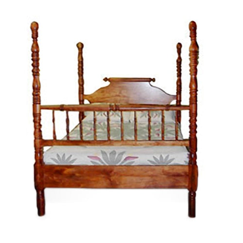 Scroll Grand Four Poster Koa Bed