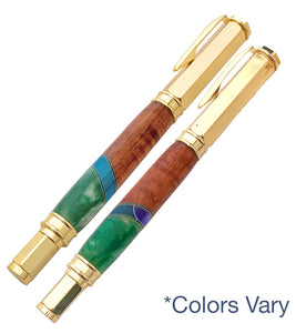 Magnetic Koa Rollerball Pen with Inlay