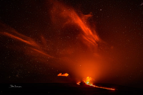 Pele Dancing Under a Starry Night  by Don Slocum