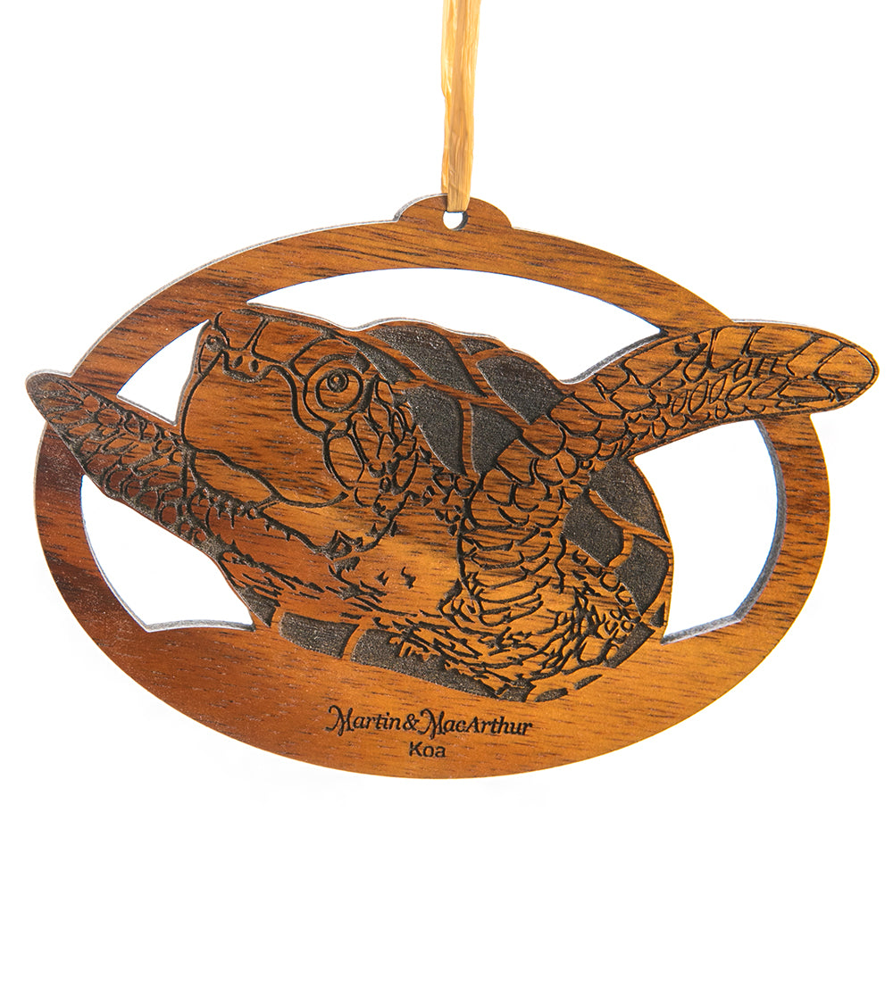 Koa Flat Ornament - Honu