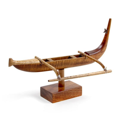 Koa 10”L Canoe “Mini Cook Island” by Francis Pimmel