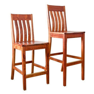Slat Back Bar Stool