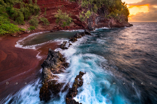 Red Sand Beach by Don Slocum