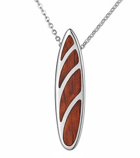 Koa Surfboard Pendant SS