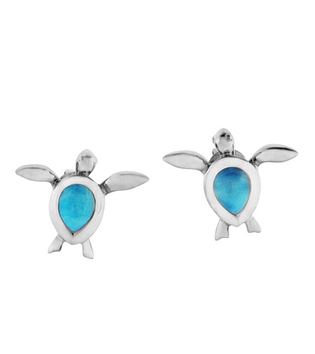 Larimar Honu Earrings SS
