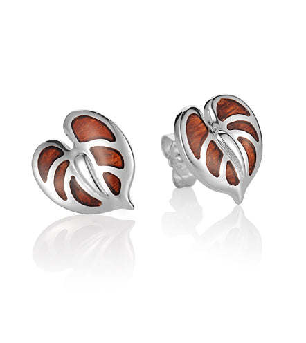 Koa Anthurium Earrings SS
