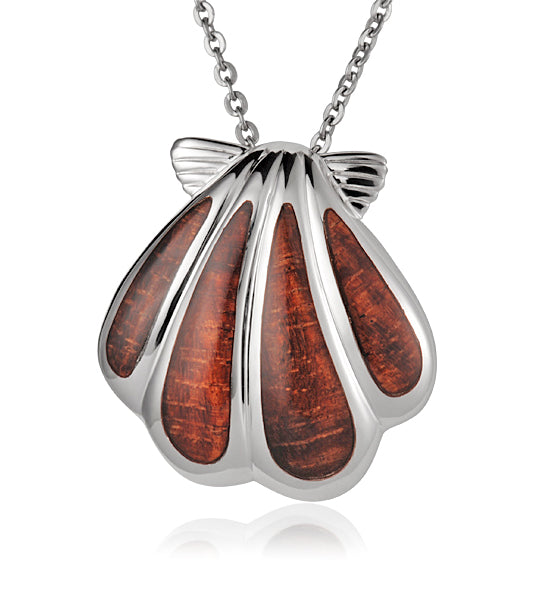 Koa Sunrise Shell Pendant SS