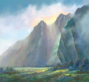 Original Painting: Ahuimanu Light by Michael Powell 28x26
