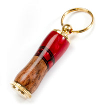 Koa Pill Holder Key Ring (Red) by Dale Dennison