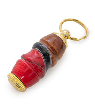 Koa Pill Holder Key Ring (Red) by Dale Dennison