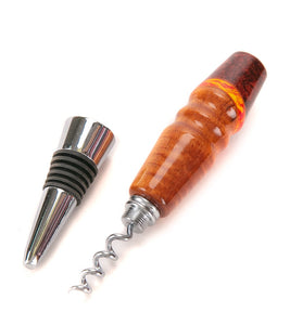 Koa Hybrid Wine Stopper & Cork Screw (Various Colors) by Dale Dennison